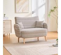 VIEKOS Sofá moderno de dos plazas en estilo - Apoyabrazos súper cómodos con cojines y bolsa de almacenamiento - Sofá profundo y cómodo para dormitorios, habitaciones pequeñas y apartamentos