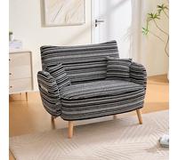 VIEKOS Sofá moderno de dos plazas en estilo - Reposabrazos súper cómodos con cojines y bolsa de almacenamiento - Sofá profundo y cómodo para dormitorios, habitaciones pequeñas y apartamentos