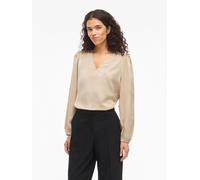 Viellette Cuello En V Top De Manga Larga 40