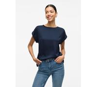Vila Noos 14059563 - Camiseta de satén para Mujer, Azul Marino, 44