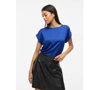 Vila Noos 14059563 - Camiseta de satén para Mujer, Color Azul., 44