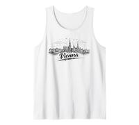 Viena, Austria, Ciudad, Contorno, Viaje, Bosquejo, Arte Camiseta sin Mangas