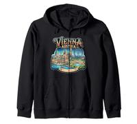 Viena, Austria, Viaje, Recuerdo, Ciudad, Monumento, Regalo turístico Sudadera con Capucha