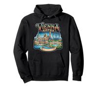 Viena, Austria, Viaje, Recuerdo, Ciudad, Monumento, Regalo turístico Sudadera con Capucha