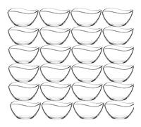 vienberg Juego de cuencos de cristal de alta calidad, 6,12 o 24 piezas, cuencos de cristal Vira, cuencos para postres, aperitivos, vasos de cristal, 310 ml, aptos para lavavajillas (24)