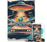 ¡Vienen los Extraterrestres! Rompecabezas de 1000 Piezas para Adolescentes Juguete de lógica Fuerte Mente Relajada Bordes definidos Sorpresa de cumpleaños 50x75cm