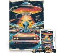 ¡Vienen los Extraterrestres! Rompecabezas de 1000 Piezas para Adolescentes Juguete de lógica Fuerte Mente Relajada Bordes definidos Sorpresa de cumpleaños 50x75cm