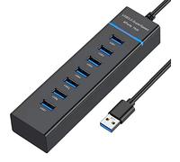 Vienon Hub USB 3.0 7 puertos USB para ordenador portátil, Xbox, unidad USB, disco duro, consola, impresora, cámara, teclado, ratón