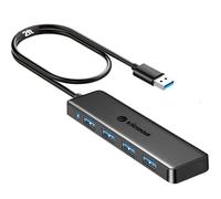 VIENON - Hub USB 3.0 de 4 puertos, divisor USB, expansor USB para laptop, Xbox, unidad flash, disco duro, consola, impresora, cámara, teclado y ratón, 2 pies