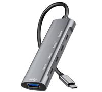VIENON Hub USB C de 5 Gbps, estación de acoplamiento para laptop con datos USB-C de 3 5 Gbps, 1 USB A de 5 Gbps y 1 PD de 60 W compatible con MacBook Pro, iMac, iPad Pro, iPhone 16/15, Galaxy S24 y