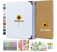 Vienrose Album de Fotos 10x15 Scrapbook con Espiral (60 Páginas Negra) Pegar y Escribir DIY Scrapbooking Álbum de Recortes para Familia Bebé, Aniversario Bodas, Vacaciones, 21x27 cm
