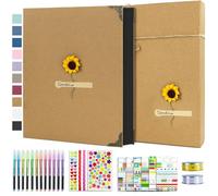 Vienrose Album de Fotos 10x15 Scrapbook con Espiral (60 Páginas Negra) Pegar y Escribir DIY Scrapbooking Álbum de Recortes para Familia Bebé, Aniversario Bodas, Vacaciones, 28x27 cm