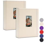 Vienrose Álbum de Fotos Instax Mini para 208 Fotos Compatible con Fujifilm Instax 12 11 90 Polaroid Snap Kodak Zink, 104 Bolsillos por Álbum Beige (2 Paquetes)