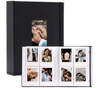 Vienrose Álbum de Fotos Instax Mini para 208 Fotos Compatible con Fujifilm Instax 12 11 90 Polaroid Snap Kodak Zink, 104 Bolsillos por Álbum Negro (1 Paquete)