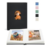 Vienrose Álbum de Fotos Pequeño Premium de 10 X 15 para 20 Fotografías, Libro de Fotos Con Tapa de Lino y Espacio para Escribir, Ideal para Diarios de Viaje de Bodas, Gris Oscuro