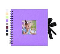 Vienrose Álbum Fotográfico de Álbum DIY Spiral Scrapbooking Álbumes de Recortes 20,5x20,5 cm 40 Páginas Negros Regalos de Valentino Boda Aniversario Nacimiento Bebé Cumpleaños y Recuerdos Familiares