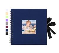 Vienrose Álbum Fotográfico de Álbum DIY Spiral Scrapbooking Álbumes de Recortes 20,5x20,5 cm 40 Páginas Negros Regalos de Valentino Boda Aniversario Nacimiento Bebé Cumpleaños y Recuerdos Familiares