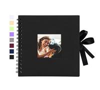 Vienrose Álbum Fotográfico de Álbum DIY Spiral Scrapbooking Álbumes de Recortes 20,5x20,5 cm 40 Páginas Negros Regalos de Valentino Boda Aniversario Nacimiento Bebé Cumpleaños y Recuerdos Familiares