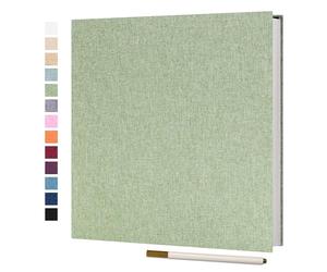 Vienrose Album Fotos Autoadhesivo 33x32 CM Album de Fotos Para Pegar y Escribir Funda de Lino Scrapbook Regalo Bebé Cumpleanos Recuerdos Boda Aniversario Familiares con un bolígrafo Metálico