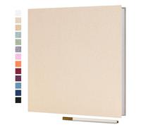 Vienrose Álbum Fotos Autoadhesivo de Lino, 33x32 cm, 40 páginas, Beige | Scrapbook para Boda Aniversario Baby Shower y Familia Con Bolígrafo Metálico