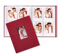 Vienrose Mini Álbum de Fotos Polaroid 104 Bolsillos 86x54mm, Compatible con Fujifilm Instax Mini, Polaroid Snap, Kodak y HP Sprocket, Ideal para Bodas y Recuerdos Familiares, Rojo Paquete de 1