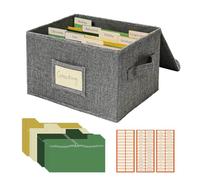 Vienrose Organizador de Tarjetas de Felicitación con 20 Separadores Extraíbles y 84 Etiquetas Autoadhesivas, Ideal Para Fotos, Sobres, Álbumes de Recortes, Papel y Pegatinas (1 Paquete, Gris)