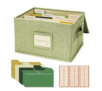 Vienrose Organizador de Tarjetas de Felicitación con 20 Separadores Extraíbles y 84 Etiquetas Autoadhesivas, Ideal Para Fotos, Sobres, Álbumes de Recortes, Papel y Pegatinas (1 Paquete, Verde hierba)