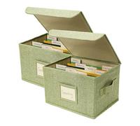 Vienrose Organizador de Tarjetas de Felicitación con 40 Separadores Extraíbles y 168 Etiquetas Autoadhesivas, Ideal Para Fotos, Sobres, Álbumes de Recortes, Papel y Pegatinas (2 Paquete, Verde hierba)