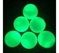 Vientiane 6 Piezas Bolas de Golf Luminoso LED de Iluminación de Golf para la Práctica Nocturna de Larga Distancia (Luz Verde)