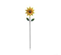 Viento de girasol de metal con rodamiento de rotación silenciosa y estaca para decoración de patio y jardín al aire libre