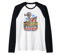 Viento de la Libertad Texas Heartland Camiseta Manga Raglan