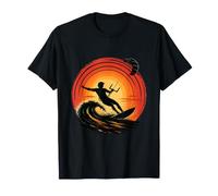 Viento Infinito y energía oceánica Kitesurf Atardecer Camiseta