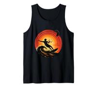 Viento Infinito y energía oceánica Kitesurf Atardecer Camiseta sin Mangas