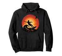 Viento Infinito y energía oceánica Kitesurf Atardecer Sudadera con Capucha