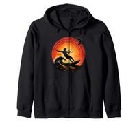 Viento Infinito y energía oceánica Kitesurf Atardecer Sudadera con Capucha