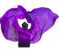 Vientre Velos De Seda Velo de seda for danza del vientre, 2,5 m x 1,14 m, actuación en escenario de bailarina, utilería for espectáculo, bufanda for tirar a mano, chal, luz. Seda Velos De Danza(Color