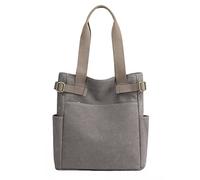 Viernes Bolsos Mujeres Mujeres Estudiantes Casual Bolso de Lona Viaje Hombro Bolsa para Hombres y Mujeres Bolsa de Compras Bolsas de Herramientas, gris, Talla única