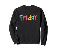Viernes Día De La Semana Texto Doodle Funny Friday Sudadera