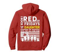 Viernes Rojo Recuerda Que Todos Desplegaron Hija Militar Sudadera con Capucha