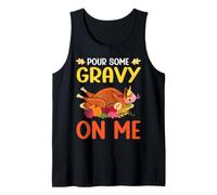 Vierte un Poco de Salsa en mí Feliz día de Pavo Cena de Acción de Gracias Camiseta sin Mangas