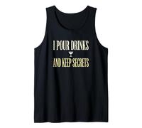 Vierto Bebidas y guardo Secretos Camarero Profesional Camiseta sin Mangas