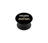 Vierto Bebidas y guardo Secretos Camarero Profesional PopSockets PopGrip Adhesivo