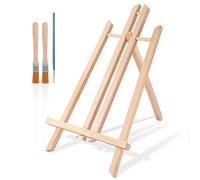 Viesap Caballete Pintura, 40 CM, De Mesa, Pequeño, Pino Macizo Caballete De Madera, Plegable, para Niños, Soporte Decorativo, Caballete De Asiento.