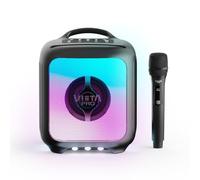 Vieta Pro - Altavoz Bluetooth Potente de 100W con Luces LED RGB, Batería 9H, TWS, USB, microSD, Karaoke con Micrófono y Mando, Entrada Dual de Micrófono, Portátil para Fiestas y Eventos | Party 55