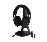 Vieta Pro Auriculares Gaming inalambricos Bluetooth con microfono, Soporte, Luces RGB. Cascos Gaming Diadema compatibles ps5, pc, Xbox. 40h autonomía, USB Tipo C, Sonido Envolvente Nova. (Negro)