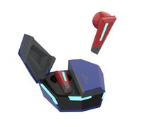 Vieta Pro Auriculares Inalámbricos con Bluetooth 5.3. Táctil y Manos Libres. Cascos con Micrófono Batería Larga Duración 15h. Auriculares de Botón con Caja de Carga | Transformer Azúl y Rojo