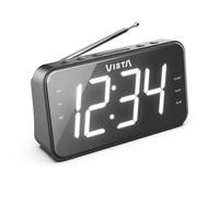 Vieta Pro | Despertador Digital con Radio FM Autotune y Altavoz Integrado de Sobremesa para mesita de Noche con Pantalla Display LED con Reloj y 2 Alarmas. Modo sueño y botón Snooze | VHAL200