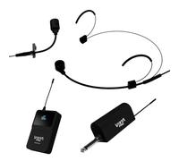 Vieta Pro Dos Micrófonos Inalámbricos Pofesionales de Baja Interferencia. Micrófono de Solapa + Micro Diadema Ergonómico Ajustable con USB-C, Jack y Minijack | Micrófonos Podcast Party Mic Twin