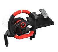 Vieta Pro Speedy, Volante y Pedales para Gaming, Compatible con PC, PS3, PS4, Xbox y Switch, Force Feedback, 180° de Giro, Palancas de Cambio, Sensación de Conducción Realista