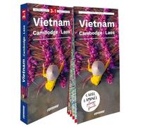 Vietnam, Cambodge, Laos (guide 3en1): Guide + Atlas + Carte 1/1 600 000